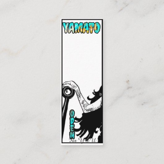 Yamato Warrior Spirit Bladwijzer voor One Piece Fa Mini Visitekaartje (Achterkant)