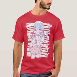 Yami Kawaii Anime Pastelcore Aesthethetische Paste T-shirt