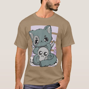 Yami Kawaii Chibi Anime Kitten Pastel Kat Voor Hor T-shirt