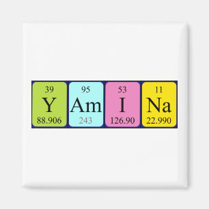 Yamina periodiek table name magnet