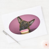 Yamm Yamm- I want to have this donut Ovale Sticker (Envelop)