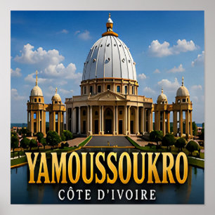Yamoussoukro Basiliek en Ivorese Pracht Poster