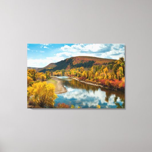 Yampa rivier in de herfst canvas afdruk (Voorkant)
