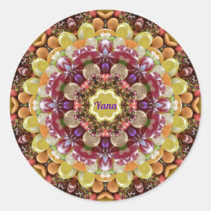 YANA ~ EASTER SNOEP ~ Chocolade Ronde Sticker