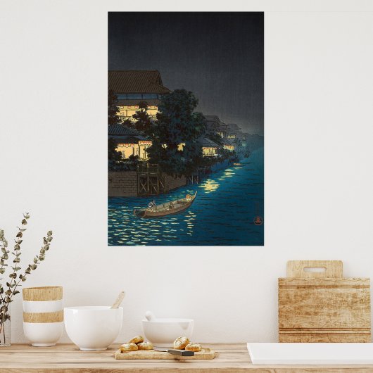 Yanagibashi van Tsuchiya Koitsu Poster (Keuken)