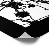 Yancheng China City Map Poster (Hoek)