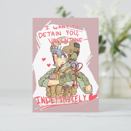 Yandere Operator Valentijn 1 Kaart (Staand voorkant)