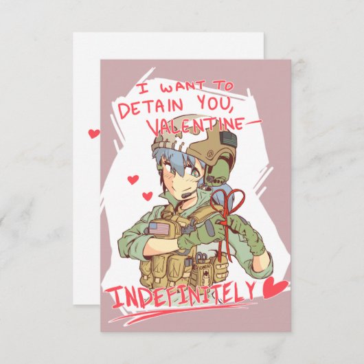 Yandere Operator Valentijn 1 Kaart (Voorkant / Achterkant)