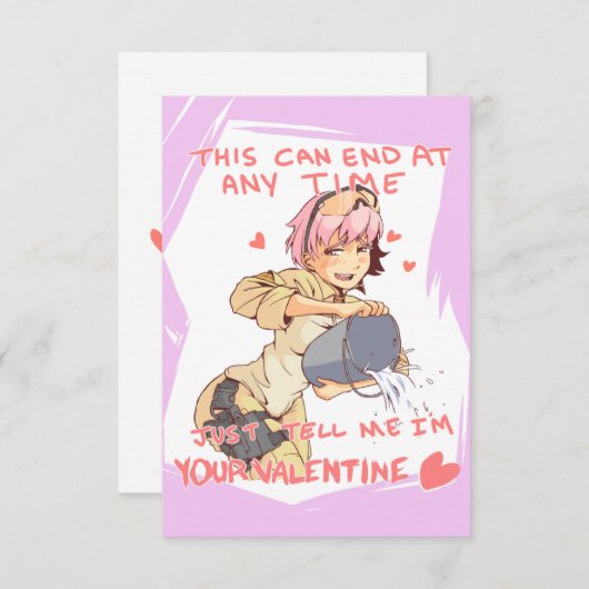 Yandere Operator Valentijn 3 Kaart (Voorkant / Achterkant)