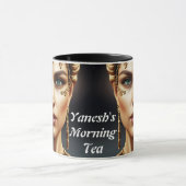 Yanesh's Morning Tea Gepersonaliseerd Mok (Midden)