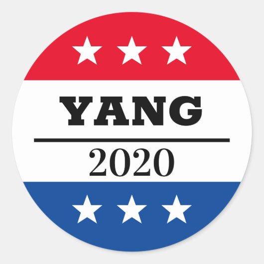 YANG 2020 Verkiezingen Ronde Sticker (Voorkant)