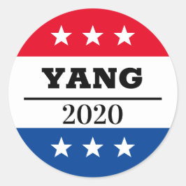 YANG 2020 Verkiezingen Ronde Sticker