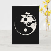 Yang Bonsai Tree Enso Cirkel Zen Kaart (Gele Bloem)