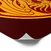 Yang Dragons, gele en rode vliegers Poster (Hoek)