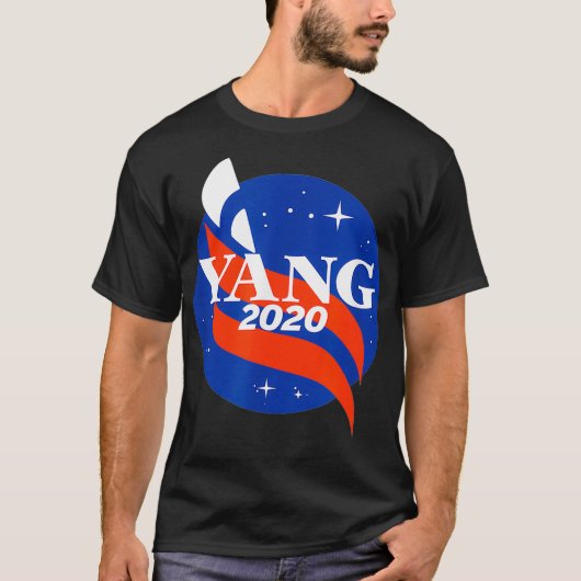 Yang Gang 2020 Space Yang voor President Rally en T-shirt (Voorkant)