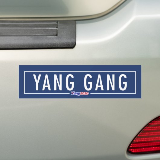 Yang Gang - Andrew Yang 2020 Bumpersticker (Op auto)