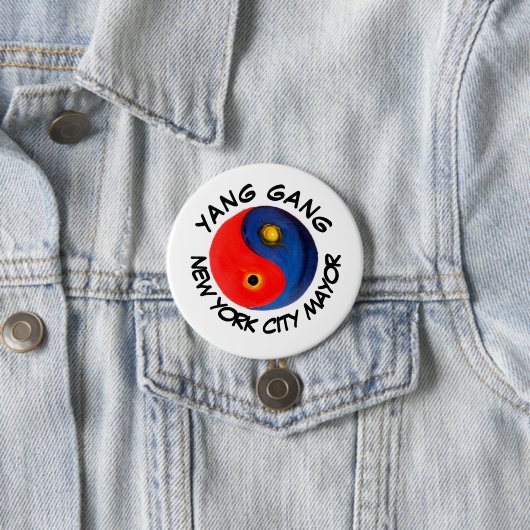 Yang Gang NYC Mayor Ronde Button 7,6 Cm (In situ)