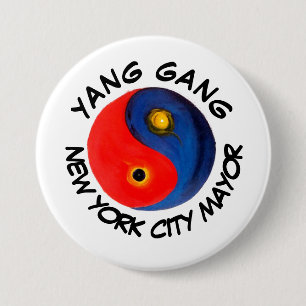Yang Gang NYC Mayor Ronde Button 7,6 Cm
