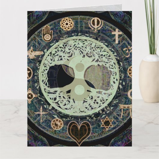 yang liegen met religieuze symbolen kaart (Voorkant)