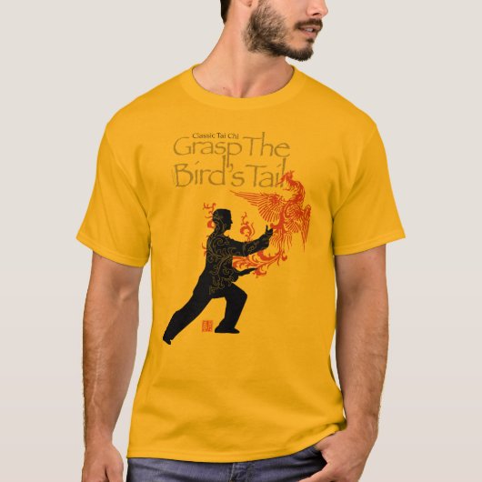 Yang Tai Chi 'Fire Phoenix' Gold T-shirt (Voorkant)