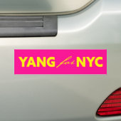 Yang voor de verkiezingsondersteuning van de burge bumpersticker (Op auto)