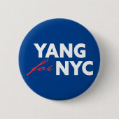 Yang voor de verkiezingsondersteuning van de burge ronde button 5,7 cm (Voorkant)