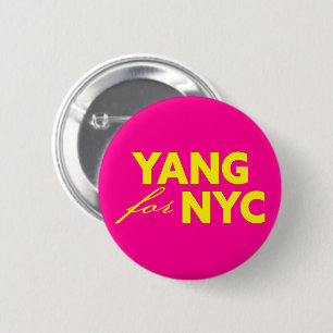 Yang voor de verkiezingsondersteuning van de burge ronde button 5,7 cm