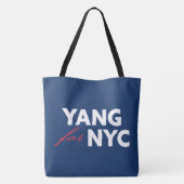 Yang voor de verkiezingsondersteuning van de burge tote bag (Achterkant)
