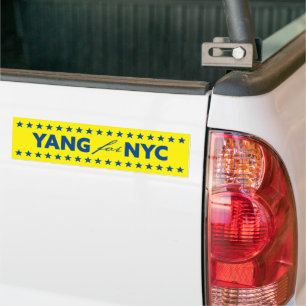 Yang voor NYC New York City burgemeester Blue Star Bumpersticker