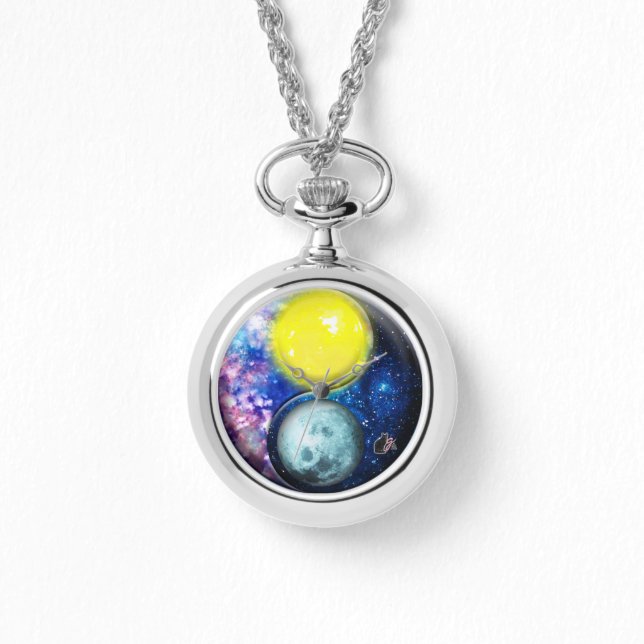 Yang-Yin/Sun-Moon Horloge (Voorkant)