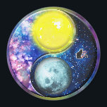 Yang-Yin / Sun-Moon Magnet<br><div class="desc">The ancient symbol of balance as represented with the Sun and Moon speaks to the ever present duality of nature. A complementary dynamic which forms a whole that is greater than its parts. The Sun is male, bright, hot and associated with daytime. The Moon is female, dark, cool and associated...</div>