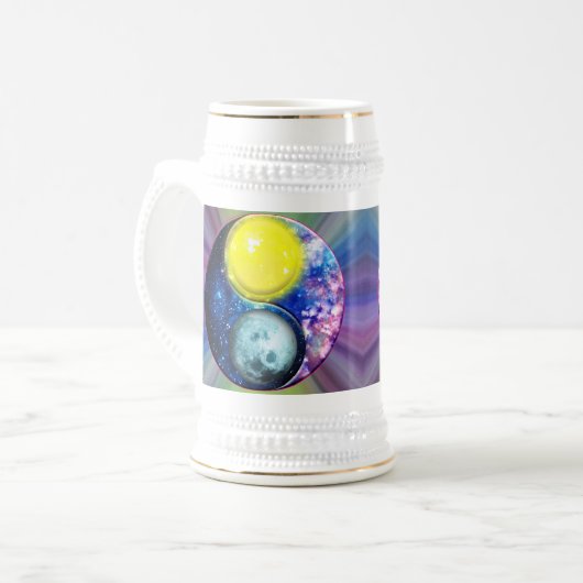 Yang-Yin / Zon-Maan Bierpul (Voorkant links)
