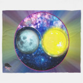 Yang-Yin / Zon-Maan Fleece Deken (Voorkant (Horizontaal))