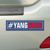 #YangGang - Andrew Yang 2020 Bumpersticker (Op auto)