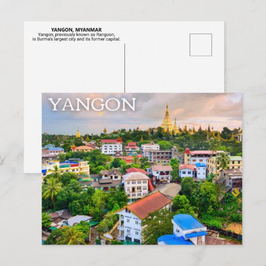 Yangon, Myanmar (Birma) Briefkaart (Voorkant / Achterkant)