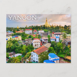 Yangon, Myanmar (Birma) Briefkaart