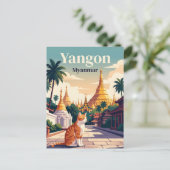 Yangon Myanmar Briefkaart (Staand voorkant)