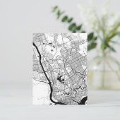 Yangon Myanmar Map Briefkaart (Staand voorkant)