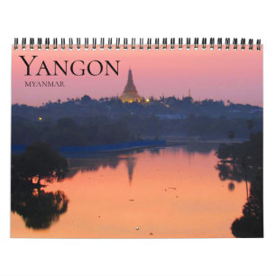 Yangon Myanmar wordt vaak vertaald als Rangun Myan Kalender