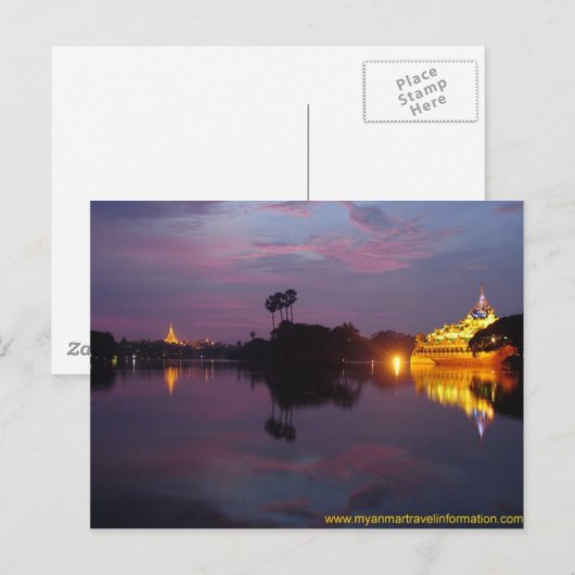 Yangon Royal Lake 1 Briefkaart (Voorkant / Achterkant)