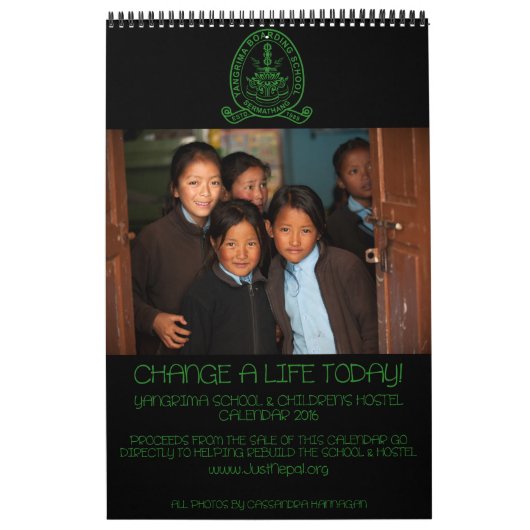 Yangrima Boarding School & Hostel 2016 Calendar Kalender (Hoes)