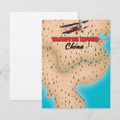 Yangtze, China kaart poster (Voorkant / Achterkant)