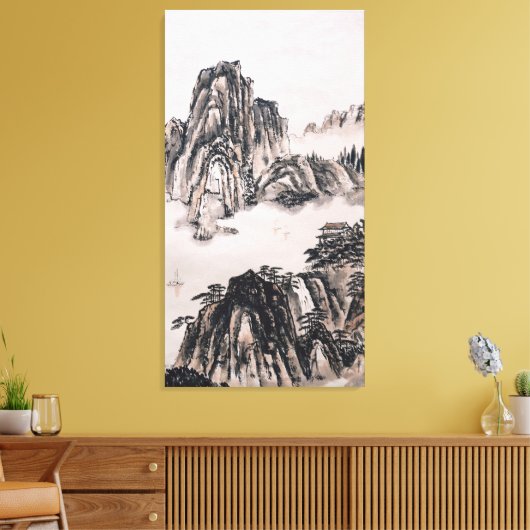 Yangtze in de herfst canvas afdruk (Insitu (Woonkamer))