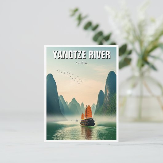 Yangtze River China Briefkaart (Staand voorkant)