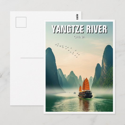 Yangtze River China Briefkaart (Voorkant / Achterkant)