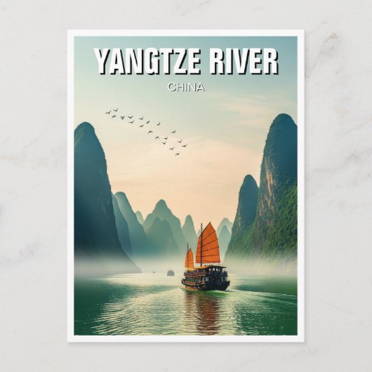 Yangtze River China Briefkaart (Voorkant)