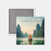 Yangtze River China Magneet (Voorkant / Achterkant)