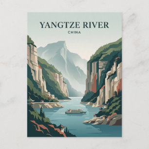 Yangtze-rivier China Briefkaart