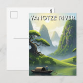 Yangtze-rivier China Briefkaart (Voorkant / Achterkant)