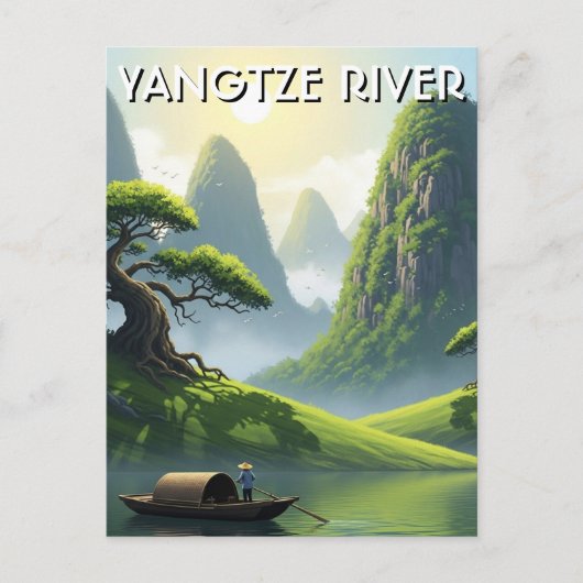 Yangtze-rivier China Briefkaart (Voorkant)